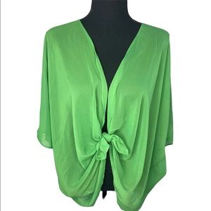 Green Tie Up Blouse